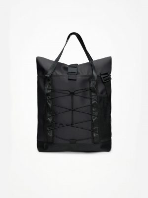 Black Trail Rolltop Tote Bag - Stylefav