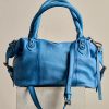 Sapphire Blue Baby Emerson Leather Bag - Stylefav