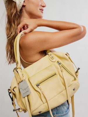Butter Yellow Baby Emerson Leather Bag - Stylefav