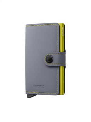 Grey Lime Miniwallet Matte Cardholder - Stylefav