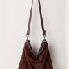 Suzie Espresso Suede Slouch Tote Bag - Stylefav