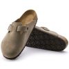 Men's Taupe Suede Boston Soft Footbed Clogs - Stylefav