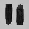 Carmel Black Tech Leather Gloves - Stylefav