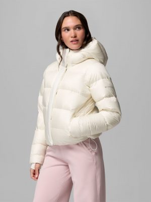 Amaze Puff Pearl Shine Hooded Down Jacket - Stylefav