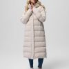 Women's Amaze Puff Dark Stone Long Hooded Jacket - Stylefav