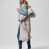 Women's Amaze Puff Dark Stone Long Hooded Jacket - Stylefav