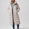 Women's Amaze Puff Dark Stone Long Hooded Jacket - Stylefav