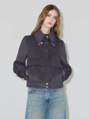 Gene Antique Rose Utility Wool Bomber Jacket
