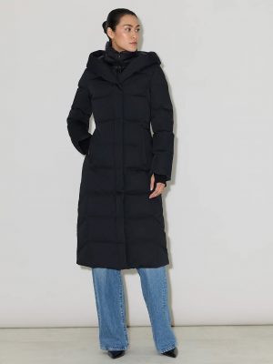 TALYSE-U Black Down Maxi Coat