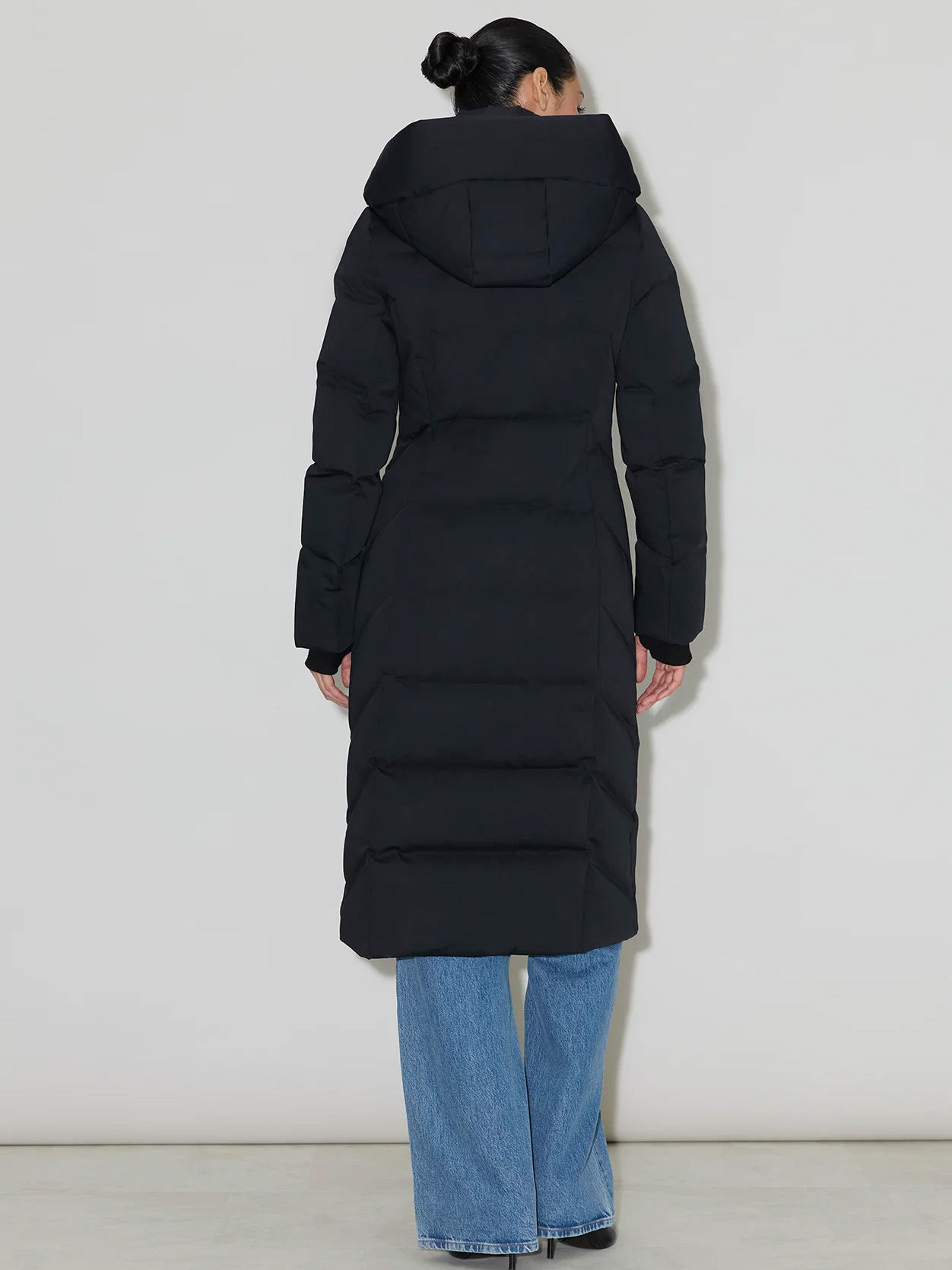 TALYSE-U Black Down Maxi Coat - Image 2
