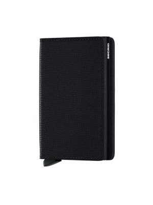 Crisple Black Leather Slimwallet Cardholder - Stylefav