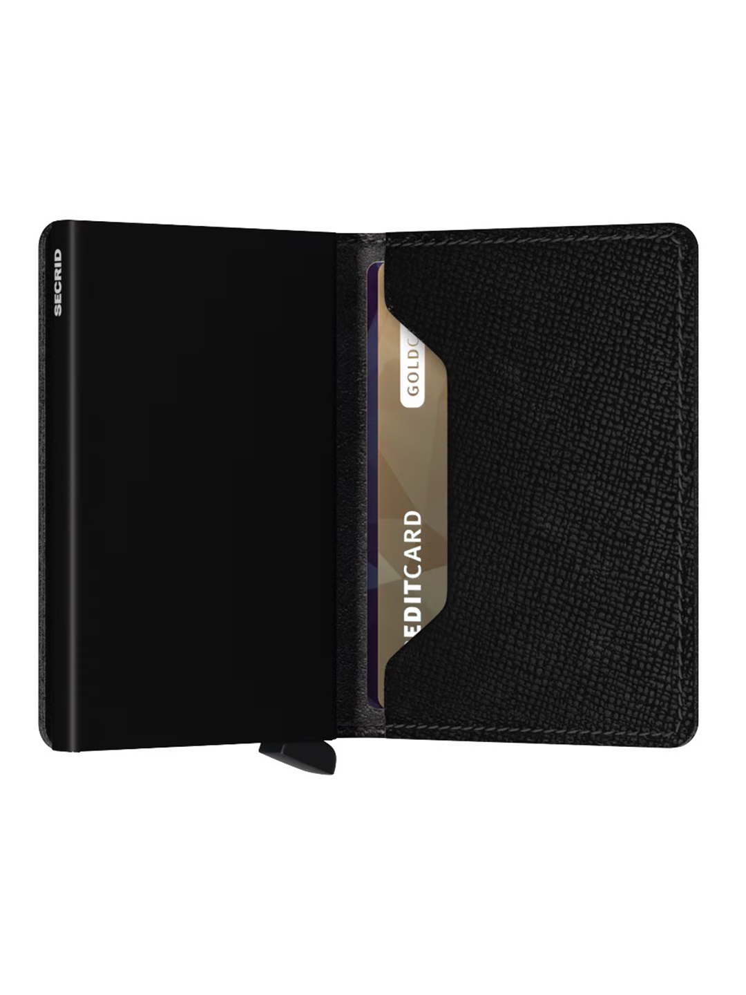 Crisple Black Leather Slimwallet Cardholder - Stylefav