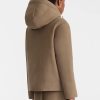 SINGA Truffle Brown Reversible Wool Puffer Jacket - Stylefav